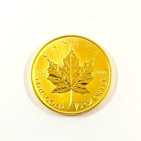純金　999.9　Ｋ24　カナダ　メイプルリーフ　金貨
