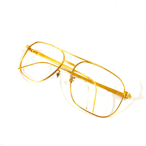 K18　750　メガネフレーム　金縁眼鏡
