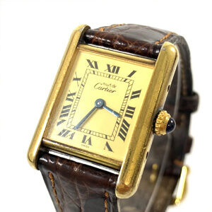 Cartier　カルティエ　マストタンク　ヴェルメイユ　925　レディース腕時計　Qz