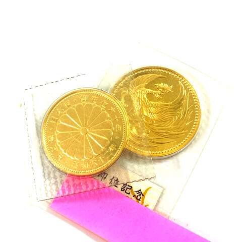純金　十万円金貨　10万円金貨　記念金貨　記念硬貨　K24　コイン　24K　天皇御在位　